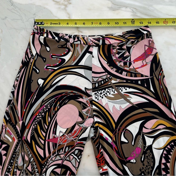 EMILIO PUCCI BROWN PINK GRASSHOPPER PANTS MODEL 61RT76 SIZE IT 42 / US 8 - Picture 9 of 17